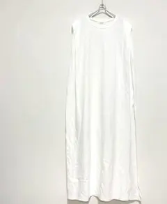 ビューティー&ユース 日本製 コットン100% マキシワンピース 白