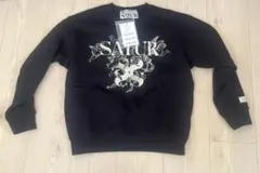 SATUR ブラック スウェット トレーナー