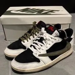 NIKE Air Jordan 1 Low ブラック/ホワイト/オリーブ
