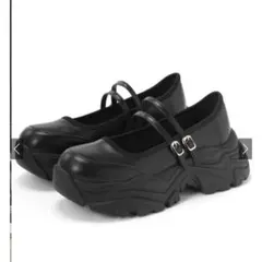 厚底ダブルストラップシューズ ［ci525］