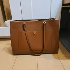 【美品】コールハーン ブラウン レザートートバッグ