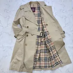 J.PRESS ダブルトレンチコート ロング丈 ベージュ L 裏チェック ベルト