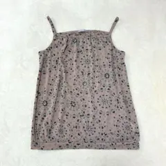 【美品】MiXTベルメゾン 花柄キャミソール M〜L 日本製 ピンクベージュのサムネイル