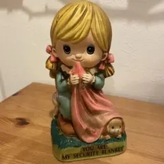 昭和レトロ★貯金箱★C.M.PAULA 女の子 犬 アンティーク調 インテリア