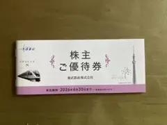 東武鉄道 株主優待券