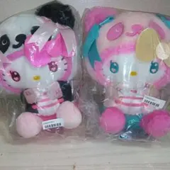 パンダ　ハローキティ 中華ロリータ　BIGぬいぐるみ 2種セット