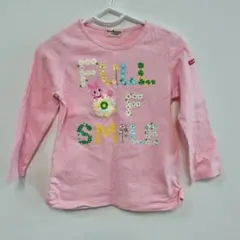 美品　HOT BISCUITS ピンク 長袖Tシャツ　ロンＴ　保育園　ミキハウス