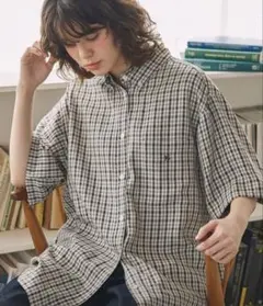 MONO-MART 半袖チェックシャツ