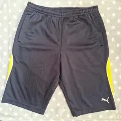 PUMA ハーフパンツ 160cm 日本製 ネイビー・黄色