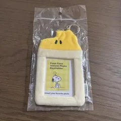 スヌーピー　ふわふわインスタントフォトキーホルダー　ウッドストック