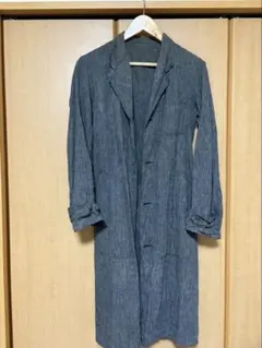 黒シャン アトリエコート ワークコート ブラックシャンブレー　古着