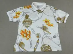 (K08208) LEONARD SPORT スカーフモチーフ柄 半袖ポロシャツ