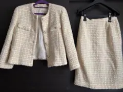 【美品】BACALL セットアップ 11号 ツイード風 ジャケット＆スカート