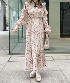 apres jour アプレジュール　チャイナボタンアソートワンピース