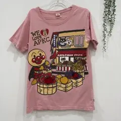 アンパンマン フルーツデザイン Tシャツ Mサイズ ピンク　保育のサムネイル