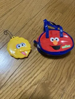 セサミストリート 2点セット ビッグバード ミラー＋エルモ ミニポーチ