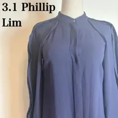 【新品未使用】フィリップリム シャツ ネイビー 2026年最新】3.1 Phillip Lim カラー：ネイビー系 レディース 長袖