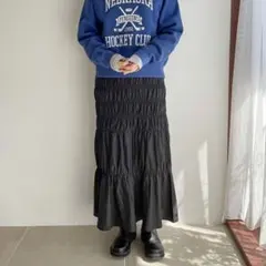 LOWRYS FARM シャーリングフレアスカート