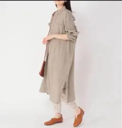 スタディオクリップ　リネンシャツワンピース　新品未使用タグ付き