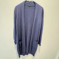 23区　カシミヤ混　ネイビー ロングカーディガン