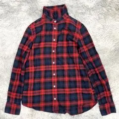 【UNIQLO】ユニクロ レディース 長袖シャツ チェック柄 Mサイズ