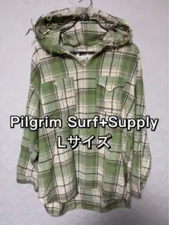 Pilgrim Surf Supply グリーン チェック柄パーカー Lサイズのサムネイル