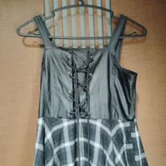 レースアップカジュアルドレス