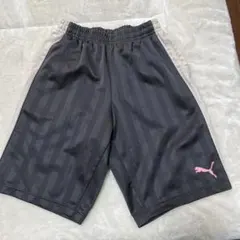 PUMA ストライプ ショートパンツ Lサイズ グレー・ピンク