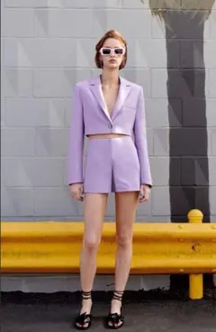 ZARA ラベンダーショートパンツ