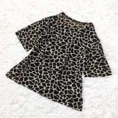 美品 バンベール キリン柄 ジラフ柄 半袖シャツ F 日本製 透け感のサムネイル