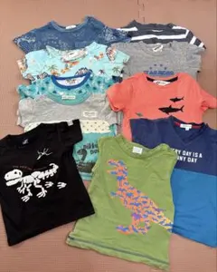 子供服　恐竜・魚デザイン　Tシャツセット　90サイズ　 10枚のサムネイル