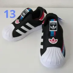 adidas スリッポン スニーカー ブラック/ホワイト/レッド/ブルー