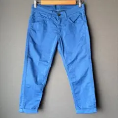 【美品】Lee リー サブリナパンツ クロップド丈 スキニー カラーデニム チノ