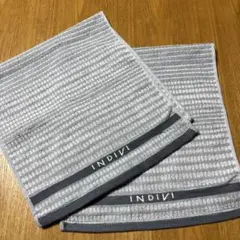 新品は⭐️INDIVI フェイスタオル ２枚組グレーのサムネイル