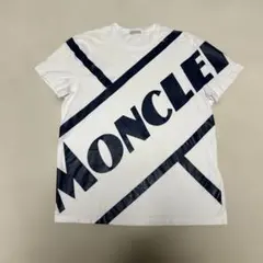 超美品☆ モンクレール M デカロゴプリント Tシャツ ホワイト4S502