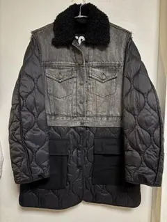 DIESEL ボア襟付きロングジャケット ジージャン