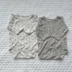 綿肌着　ロンパース　70 花柄　2枚セット