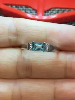 ニ*。様 ネオンブルーに輝く稀少な宝石　パライバトルマリン指輪フリーサイズ