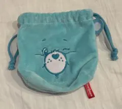 ケアベア ブルー 巾着ポーチ