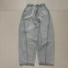 QTUME 8onzデニムバレルレッグパンツ - メルカリ
