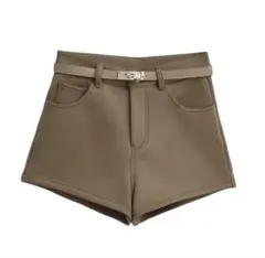qung Toujours belt short pt ショートパンツ レザー - メルカリ