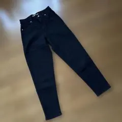 リーバイス　ハイウエスト　マムジーンズ　25インチ　ブラックデニム