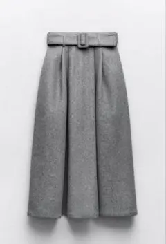 ZARA プラッシュジャージー ミディスカート S