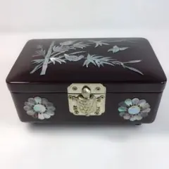 韓国 螺鈿細工 ジュエリーボックス 伝統工芸 ミラー付 アクセサリー