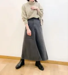 ユニクロユー UNIQLO U フレアロングスカート 67cm
