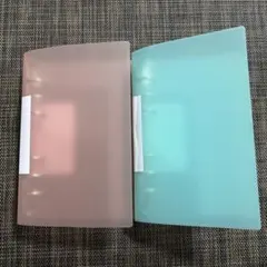 セリア　アミファ　バイブルサイズ　カスタムノート　6リングバインダー　2種セット