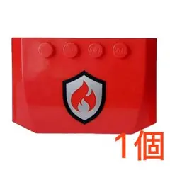 【中古LEGO】　ウェッジ4×6×2/3　黒と銀色のファイアロゴバッジ　1個