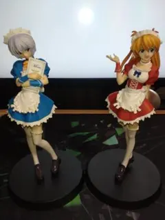 新世紀エヴァンゲリオン メイドフィギュア 綾波レイ アスカ 2体セット 新世紀エヴァンゲリオン メイドフィギュア 綾波レイ アスカ 2体セット