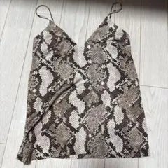 y2k 海外ガール　H&M パイソン柄 キャミソール EUR32のサムネイル