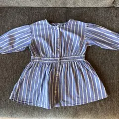 ストライプ　シャツワンピース　80㎝